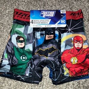 Warner Bros. Justice League Boys' Boxer Briefs (4) - Red, Green, Blue Set Of 4